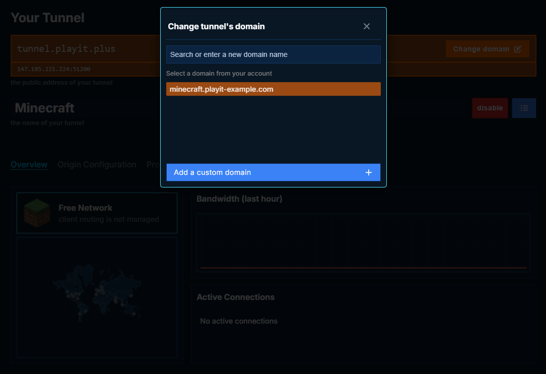 playit assign domain